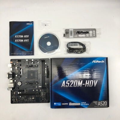 【大分店】中古  ASRock A520M-HDV (A520 AM4 mATX DDR4) 143667 