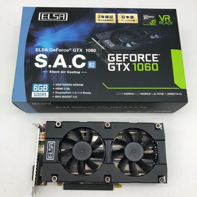 【大分店】中古  ELSA GeForce GTX 1060 6GB S.A.C R2 GD1060-6GERS2 3480037239 
