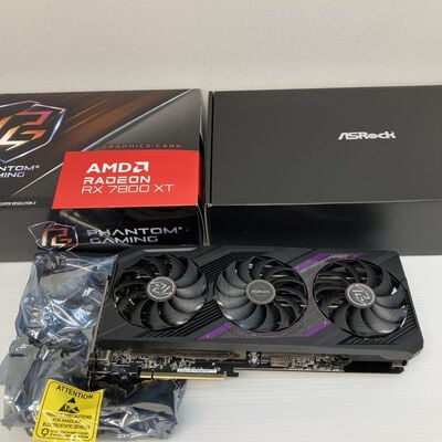 【徳島住吉店】中古  ASRock RX7800XT PG 16GO(RX7800XT Phantom GamingOC) 5230000577【12/4値下げ!】 
