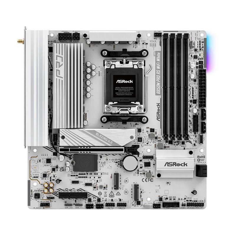 ASRock B850M Pro RS WiFi White (B850 AM5 MicroATX) ドスパラ限定