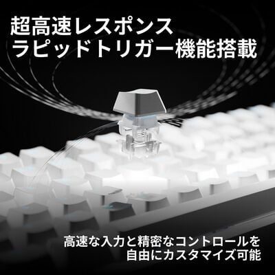 Logicool  PRO X2 RAPID 有線ゲーミングキーボード G-PKB-TKL-RT2WH (ホワイト) 