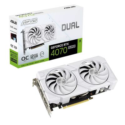 ASUS  DUAL-RTX4070S-O12G-EVO-WHITE (GeForce RTX 4070 SUPER 12GB) 