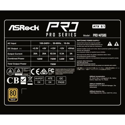 ASRock  PRO-M750G (ATX 750W) 