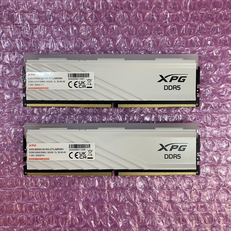 中古 16GB 2枚組(合計32GB) PC5-38400/DDR5-4800 デスクトップ用