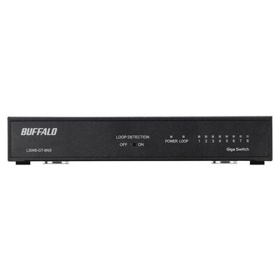 BUFFALO  LSW6-GT-8NS/BK (スイッチングHUB 8ポート ブラック) 