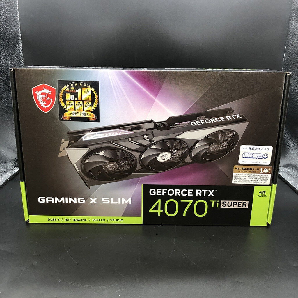 中古 MSI GeForce RTX 4070 Ti SUPER 16G GAMING X SLIM 5280001572