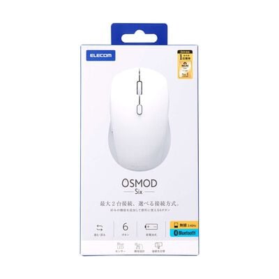 エレコム  M-MY30MBSWH (OSMOD Six USB無線/Bluetooth 静音マウス [6ボタン/Mサイズ] ホワイト) 