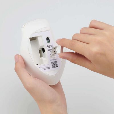 エレコム  M-SH30DBSKWH (無線抗菌静音マウス&ldquo;SHELLPHA&rdquo;チルト機能付き7ボタン ホワイト) 