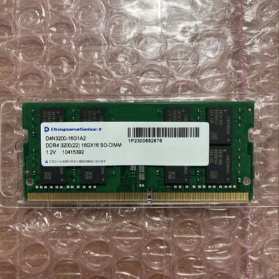【宮崎恒久店】中古  ﾄﾞｽﾊﾟﾗｾﾚｸﾄ D4N3200-16G1A2(DDR4 PC4-25600 SO 16GB) 5160000574 