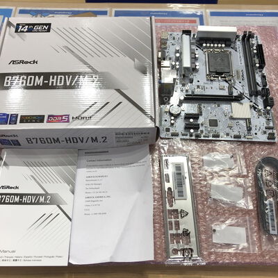 【宮崎恒久店】中古  ASRock B760M-HDV/M.2 (B760 1700 mATX DDR5 White) 5160000735 