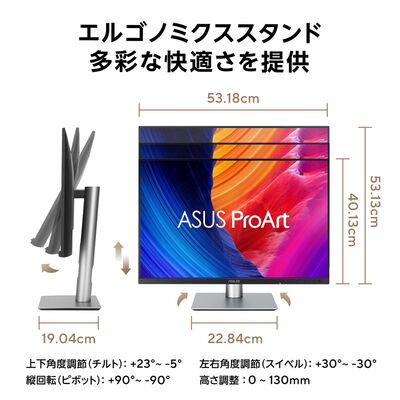 ASUS  ProArt Display PA248QV Gen2 PA248QFV-P (24.1インチワイド 液晶モニター) ドスパラ限定モデル 