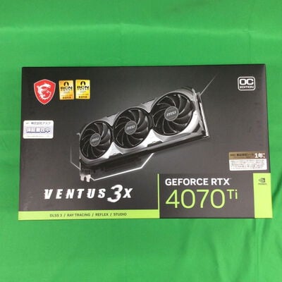 【川崎店】中古  MSI GeForce RTX 4070 Ti VENTUS 3X 12G OC (RTX4070Ti 12GB) 154205 
