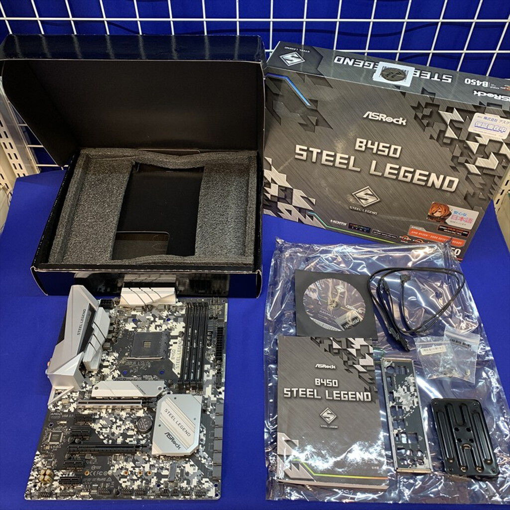 中古 ASRock B450 STEEL LEGEND (B450 AM4 ATX) 3400009118 （352395