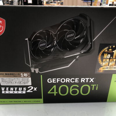 【姫路店】中古  MSI GeForce RTX 4060 Ti VENTUS 2X BLACK 8G OC?(RTX4060Ti 8GB) 158559 