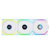 Lian-Li  UNI FAN SL WIRELESS LCD120 REVERSE BLADE WT 3Pack UF-RS-SL120-LCD-WLS-3W (120mm ホワイト 3個パック) 