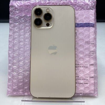 【熊本浜線店】中古  【au版SIMフリー】Apple iPhone13 Pro Max 6.7インチ 128GB ゴールド MLJ63J/A 147512 