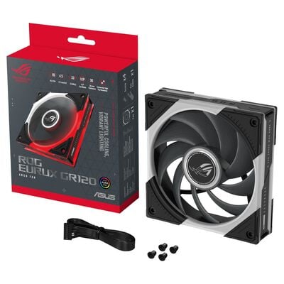ASUS  ROG EURUX GR120 FAN ARGB REVERSE BLACK (120mm ブラック リバースファン) 