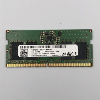 【甲府飯田店】中古  PC5-38400 8GB ノート用(DDR5-4800) 158768 