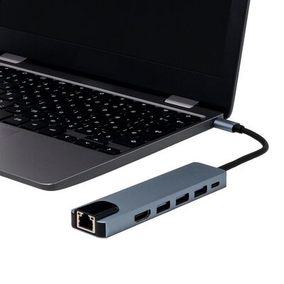 AINEX  USB-CDOCK03 (USB Type-C接続 マルチアダプタ 6in1) 