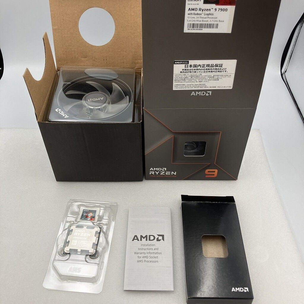 中古 AMD Ryzen 9 7900 (AM5/3.7GHz/76M/C12/T24/65W) 154482 （373125