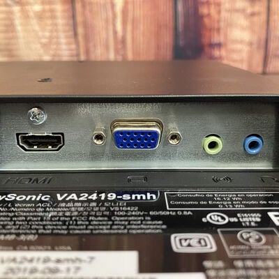 【富士青葉店】中古  Viewsonic VA2419-SMH-7 (23.8”W 1A1H 5ms IPS) 182907 