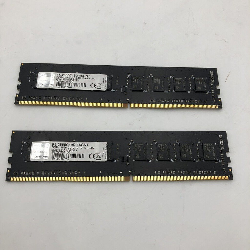 中古 8GB 2枚組(合計16GB) PC4-21300/DDR4-2666 デスクトップ用 190926