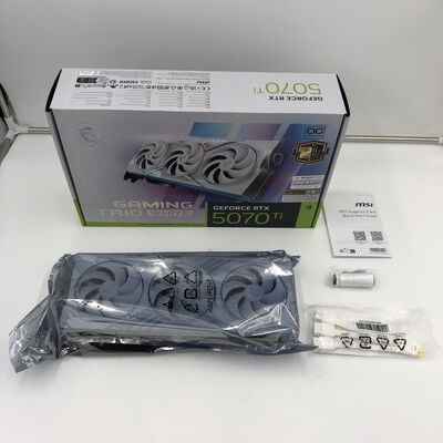 【福井日之出店】中古  MSI GeForce RTX 5070 Ti 16G GAMING TRIO OC WHITE（RTX5070Ti 16GB） 3480038275 