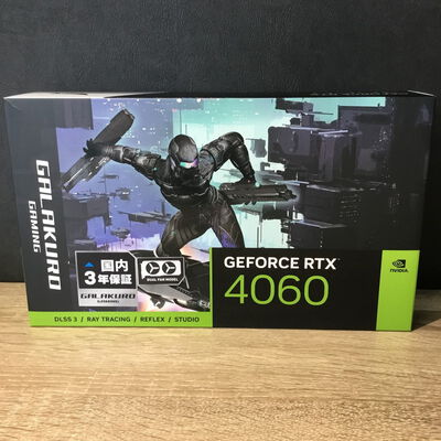 【松山環状枝松店】中古  玄人志向 GG-RTX4060-E8GB/OC/DF3 (RTX4060 8GB) 4560001571 