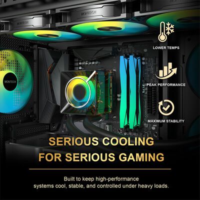 MONTECH  CyberFlow ARGB 360 Black (360mm ARGB ブラック) ドスパラ限定モデル 