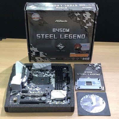 【甲府飯田店】中古  ASRock B450M STEEL LEGEND (B450 AM4 mATX DDR4) 4720001363 