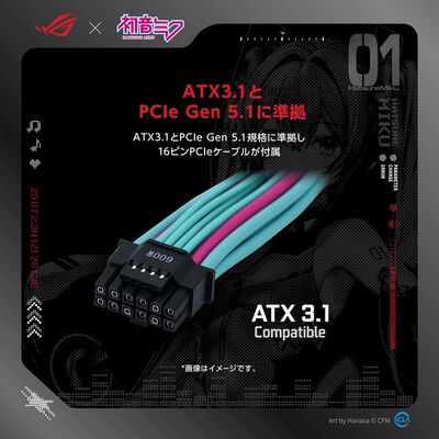 ASUS  ROG Thor 1200W Platinum III Hatsune Miku Edition (ROG-THOR-1200P3-MIKU) 