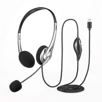 サンワサプライ  MM-HSTC03SV (USB TypeCヘッドセット) 