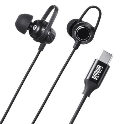 サンワサプライ  MM-HSTC05BK USB Type-Cイヤホンマイク（ブラック） 