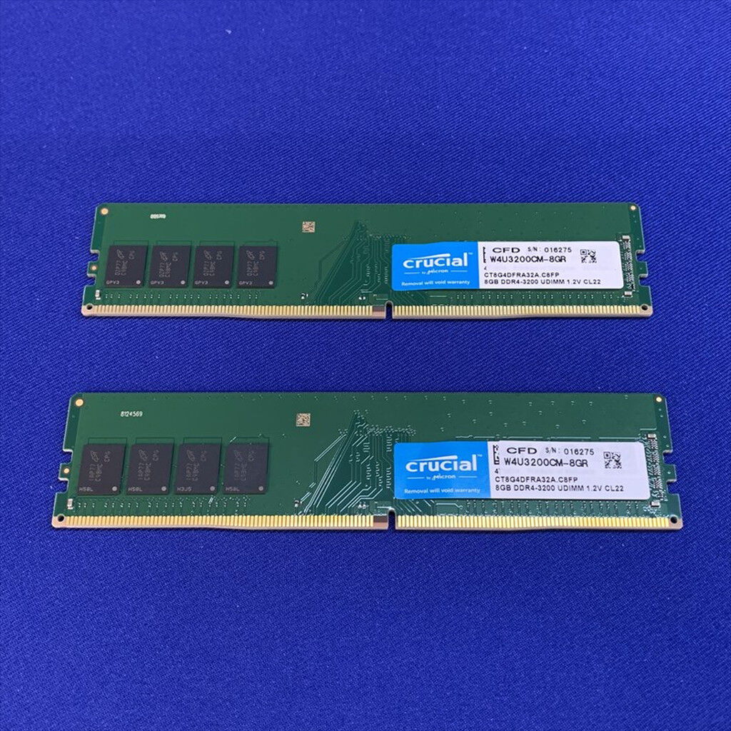 中古 8GB 2枚組(合計16GB) PC4-25600/DDR4-3200 デスクトップ用 190923