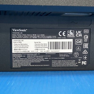 【大須店】中古  ViewSonic VX3418C-2K 3120024872 