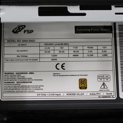 中古  iiyama LEVEL ∞(Intel Core i5 9400F/16GB/SSD500GB/DVDマルチ/NVIDIA GeForce GTX 1660 6GB/W11H64 MAR) 179465 