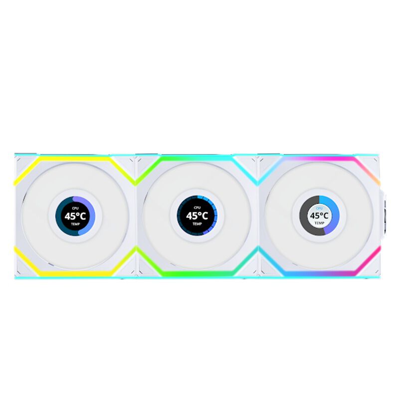 Lian-Li UNI FAN SL WIRELESS LCD120 WT 3Pack UF-SL120-LCD-WLS-3W