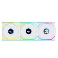 Lian-Li  UNI FAN SL WIRELESS LCD120 WT 3Pack UF-SL120-LCD-WLS-3W (120mm ホワイト 3個パック) 