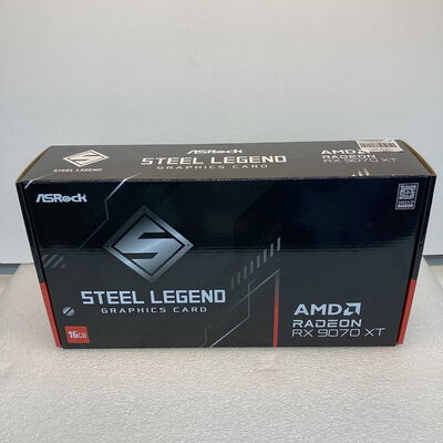 【京都店】中古  ASRock RX9070XT SLD 16G Steel Legend Dark 16GB (RX9070XT 16G) 176936 