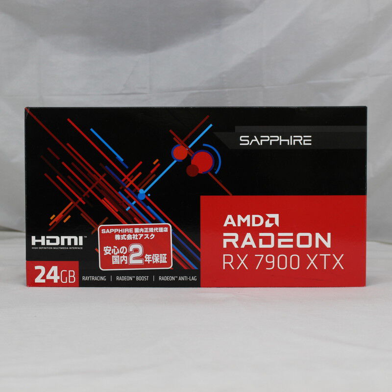 中古 SAPPHIRE AMD RADEON RX 7900 XTX 24GB GDDR6（RX7900XTX