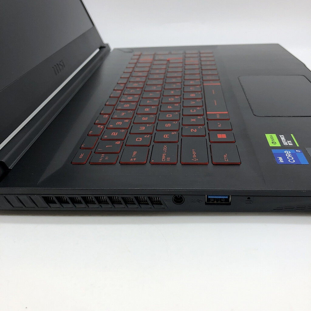 ​【中古・箱付き】MSI Thin GF6312VE RTX4050 レシート付 ゲーミングノートパソコン Thin GF63 12V ブラック Thin-GF63-12VE