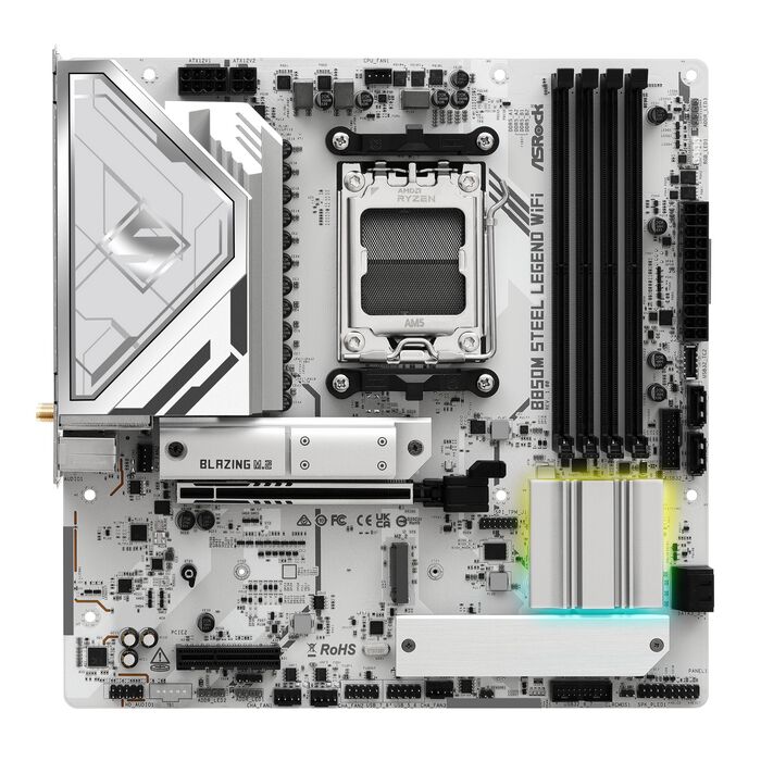 ASRock B850M Steel Legend WiFi (B850 AM5 MicroATX ASRock B850M Steel Legend WiFi (B850 AM5 MicroATX