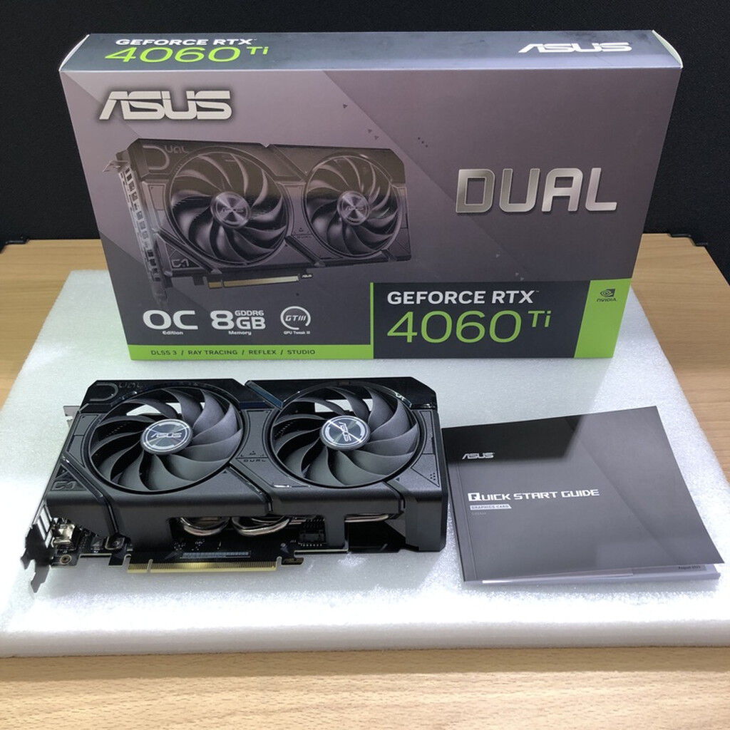 【中古美品】ASUS DUAL RTX4060Ti - O8G 中古】ASUS DUAL-RTX4060TI-O8G RTX4060Ti/8GB (GDDR6)【大宮