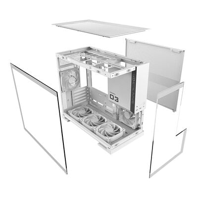 Geometric Future  MODEL 3 with 5FAN GF-M3-WT PLUS (MicroATX ガラス オールホワイト) 