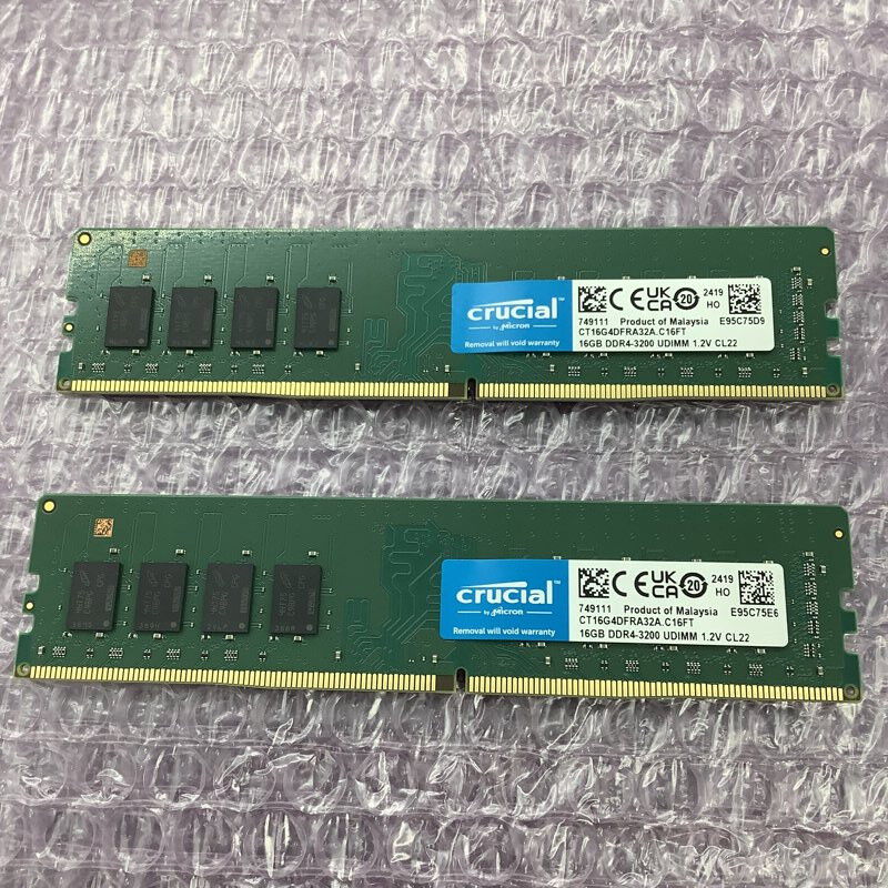 中古 16GB 2枚組(合計32GB) PC4-25600/DDR4-3200 デスクトップ用