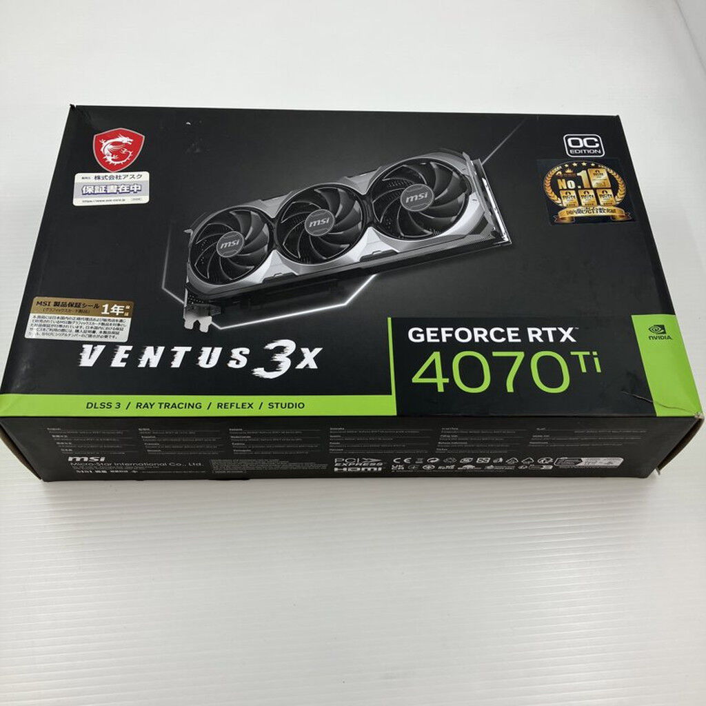 中古 MSI GeForce RTX 4070 Ti VENTUS 3X 12G OC (RTX4070Ti 12GB