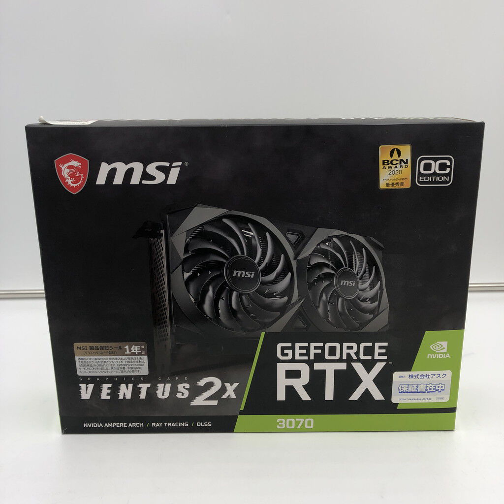 中古 MSI GeForce RTX 3070 VENTUS 2X OC (RTX3070 8G) 143902