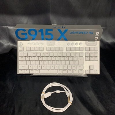【横浜駅前店】中古  Logicool G915X Lightspeed TKL G915WLX-TKL-TCWH（無線ゲーミングキーボード/タクタイルスイッチ/ホワイト）  3400009518 