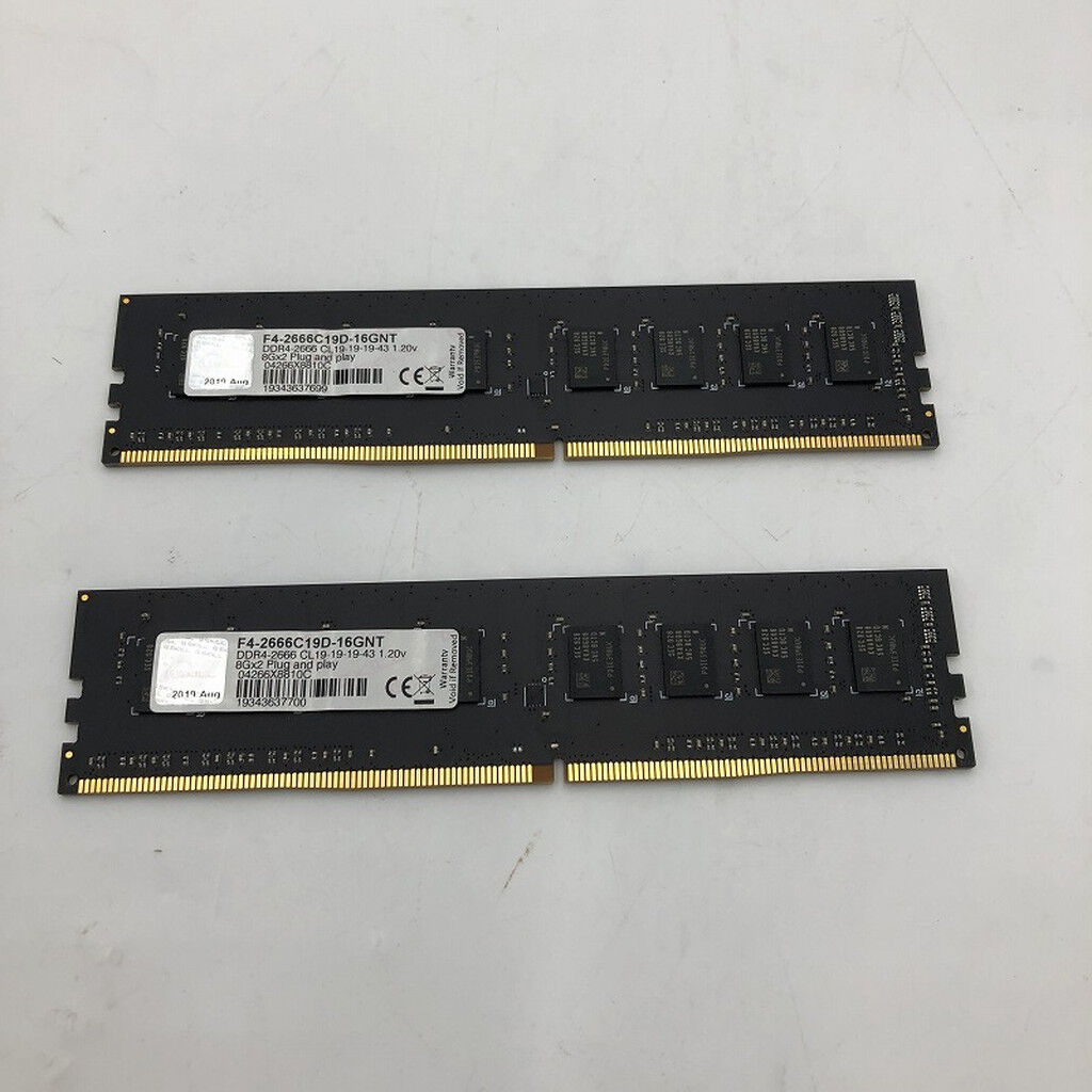 中古 8GB 2枚組(合計16GB) PC4-21300/DDR4-2666 デスクトップ用 190926