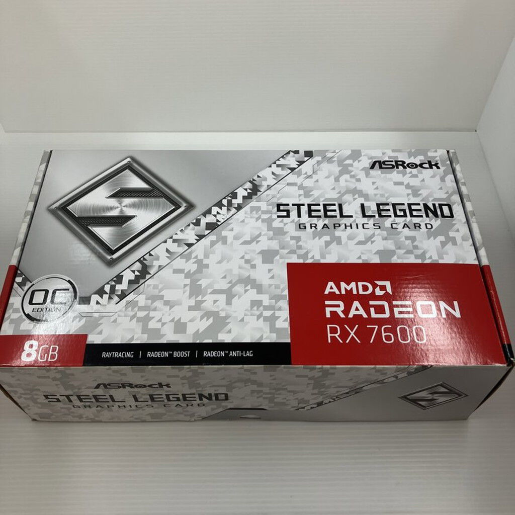 中古 ASRock RX7600 SL 8GO RX7600 Steel Legend 8G OC (RX7600 8G